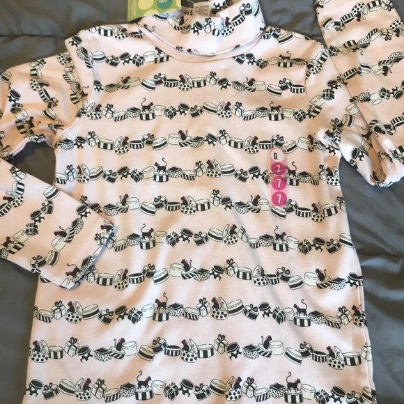NWt gymboree 7 city sidewalks cats turtleneck top - Picture 1 of 4